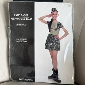 Camo Cadet Costume for Kids Size XLarge 10/14 Halloween Party